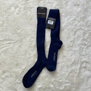 Board Room mens dress socks size king shoe 13-16 navy made in NC, USA NWT